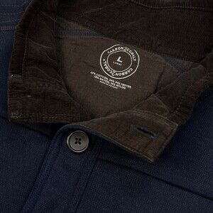 Carbon2Cobalt Men's Six Points Pullover Mock Neck Henley Sweater Navy Blue Large